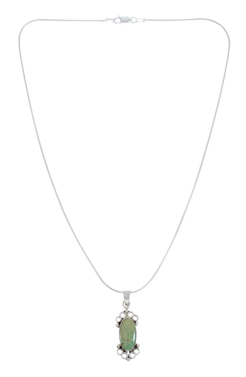 Sterling Silver Turquoise Southwestern Italian Snake Chain Necklace Set AX129066